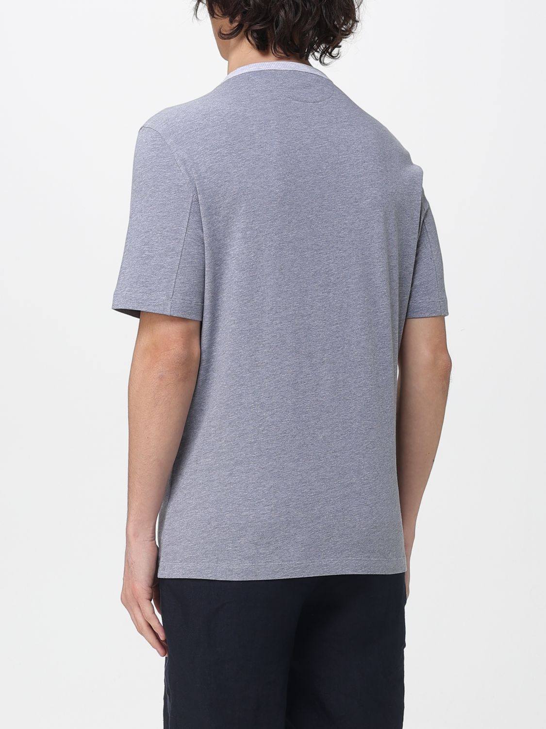 Brunello Cucinelli Brunello Cucinelli T-Shirt Men Grey Size US L / EU 52-54 / 3 - 3 Thumbnail