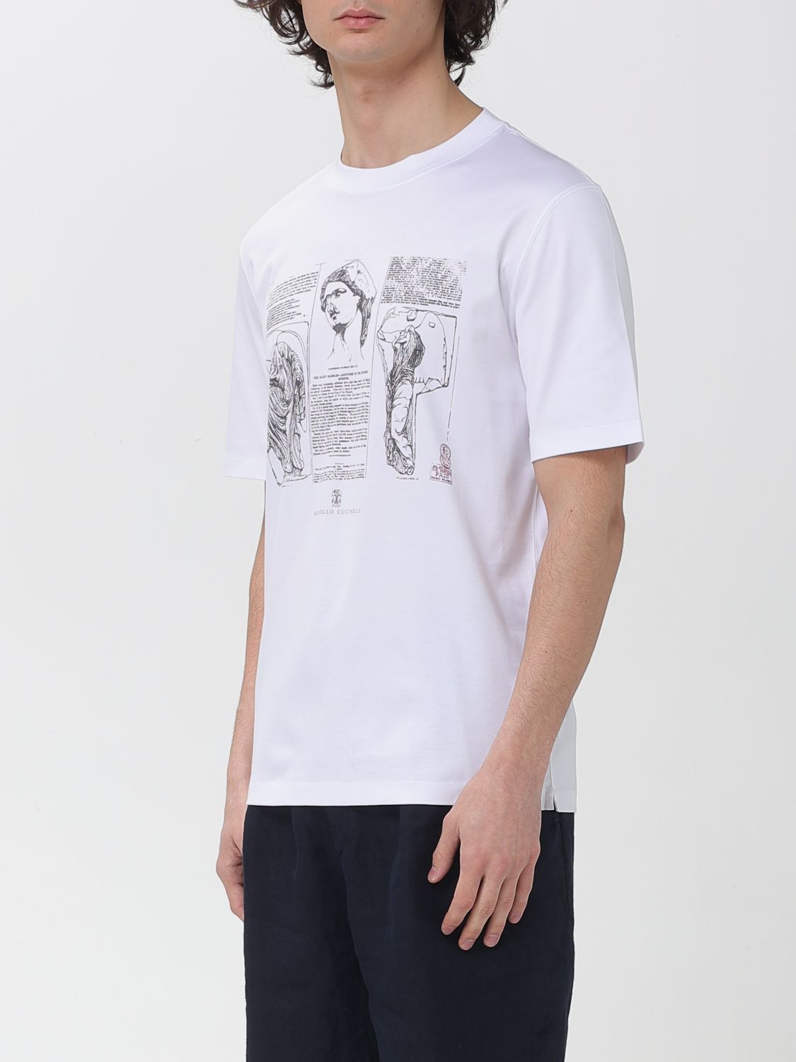 Brunello Cucinelli Brunello Cucinelli T-Shirt Men White Size US L / EU 52-54 / 3 - 4 Thumbnail