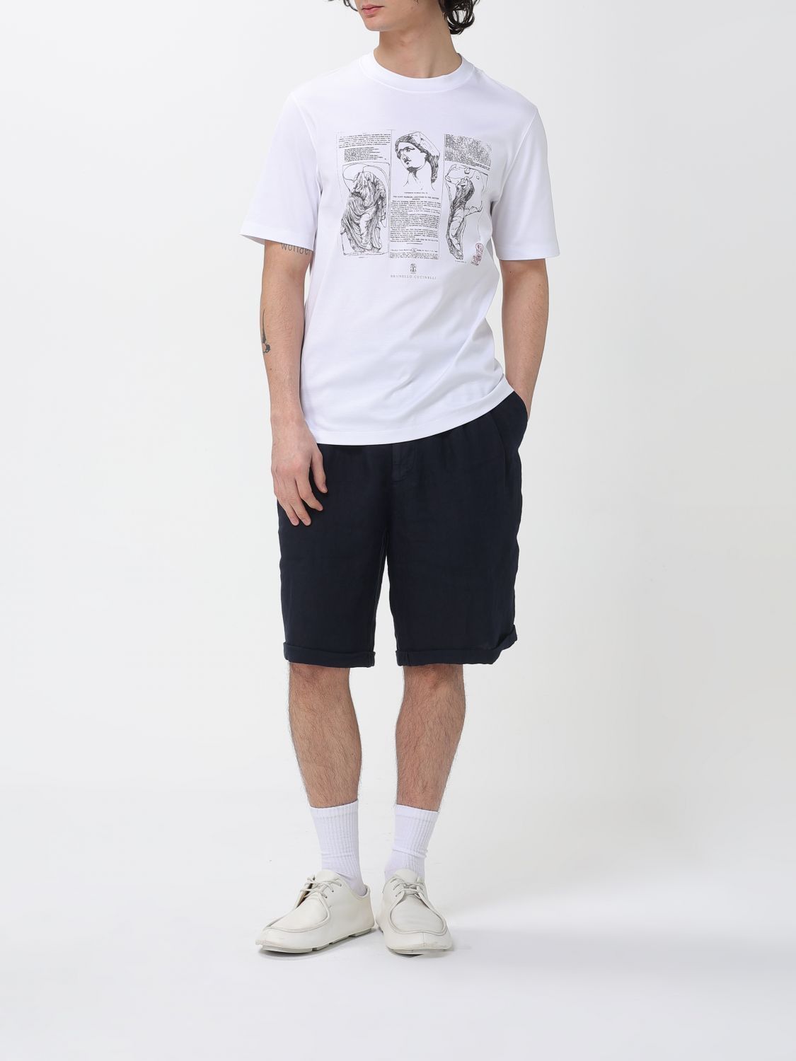 Brunello Cucinelli Brunello Cucinelli T-Shirt Men White Size US XXL / EU 58 / 5 - 2 Thumbnail