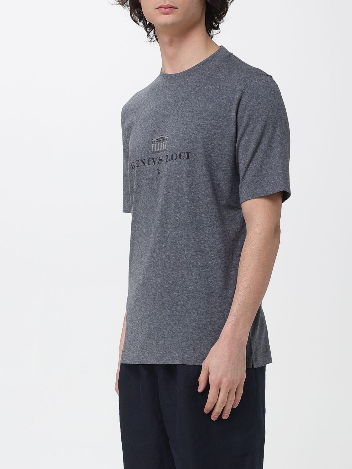 Brunello Cucinelli Brunello Cucinelli T-Shirt Men Grey Size US XXL / EU 58 / 5 - 4 Thumbnail