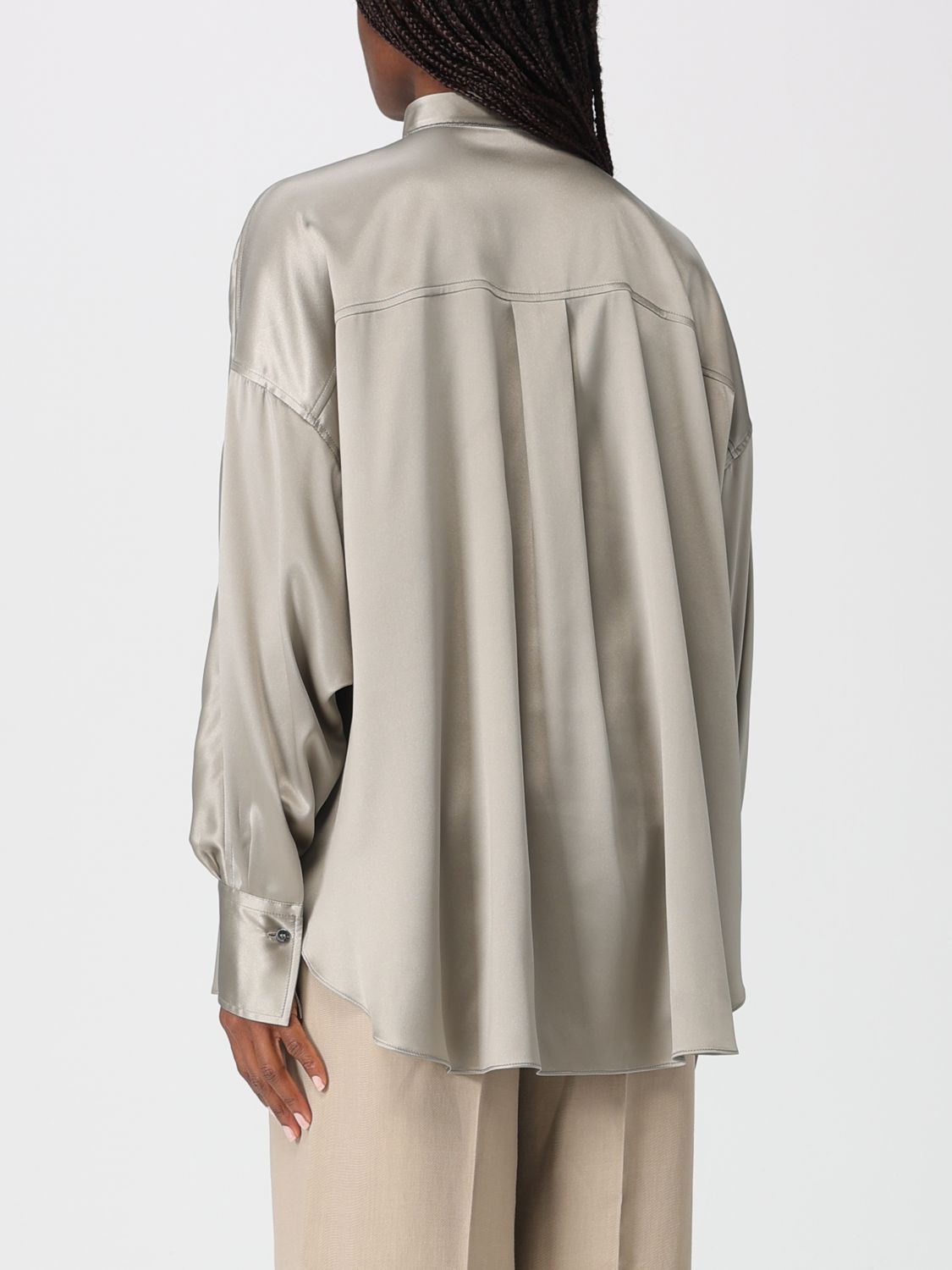 Brunello Cucinelli Brunello Cucinelli Shirt Woman Pearl Size M / US 6-8 / IT 42-44 - 2 Thumbnail