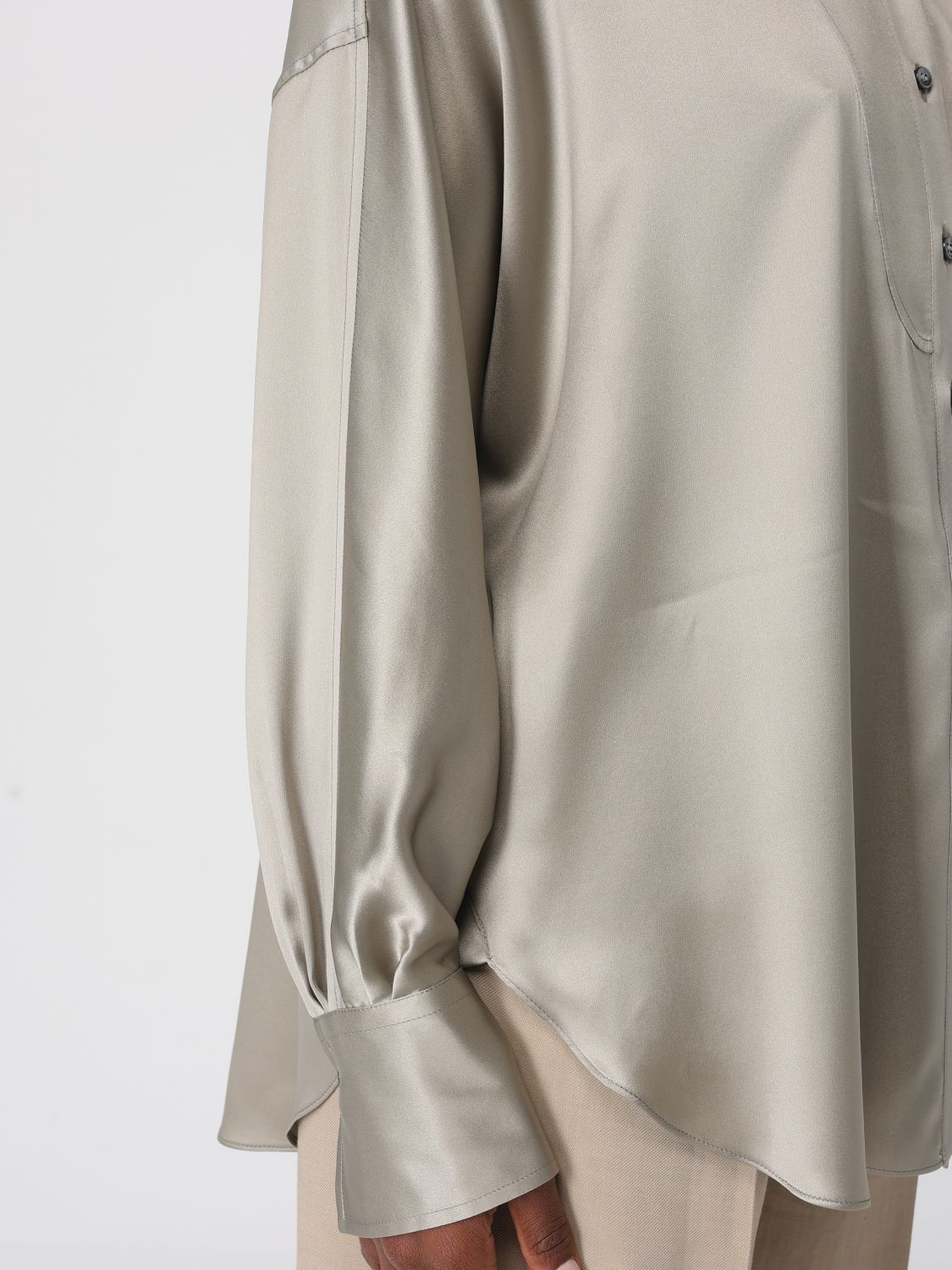 Brunello Cucinelli Brunello Cucinelli Shirt Woman Pearl Size S / US 4 / IT 40 - 4 Thumbnail