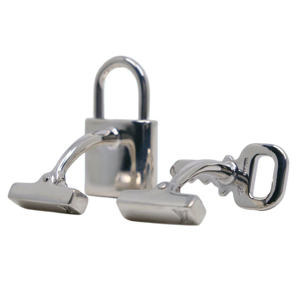 Louis Vuitton Louis Vuitton Louis Vuitton Boutons de Manchette Cadenas et Clé Silver 925 Cufflinks Precious Metal Cufflinks M64600 DUTY FREE for USA Size ONE SIZE - 3 Thumbnail