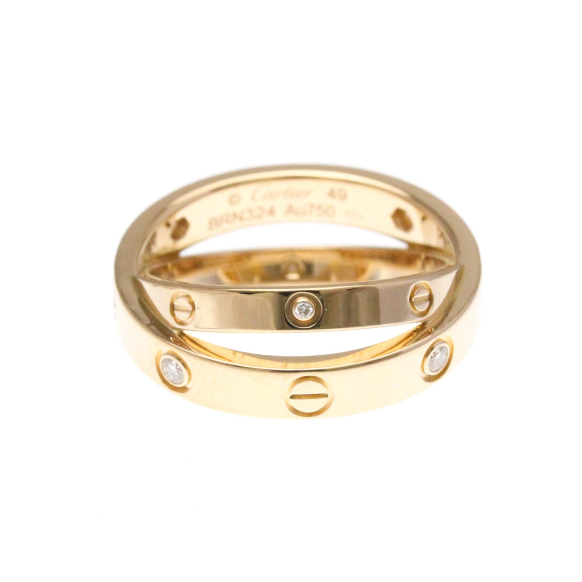 Cartier Cartier Be Love Diamond Ring Pink Gold (18K),White Gold (18K) Fashion Diamond Band Ring Silver,Pink Gold Size ONE SIZE - 3 Thumbnail