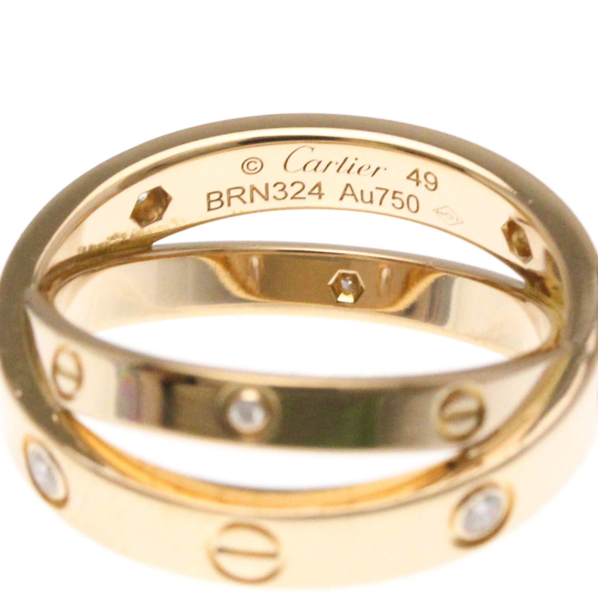 Cartier Cartier Be Love Diamond Ring Pink Gold (18K),White Gold (18K) Fashion Diamond Band Ring Silver,Pink Gold Size ONE SIZE - 7 Thumbnail