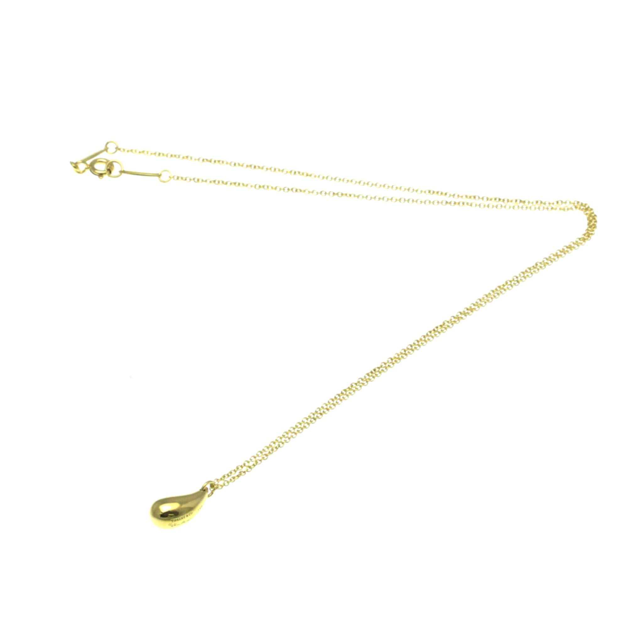 Tiffany Teardrop Necklace Yellow Gold (18K) No Stone Men,Women Fashion Pendant Necklace (Gold)
