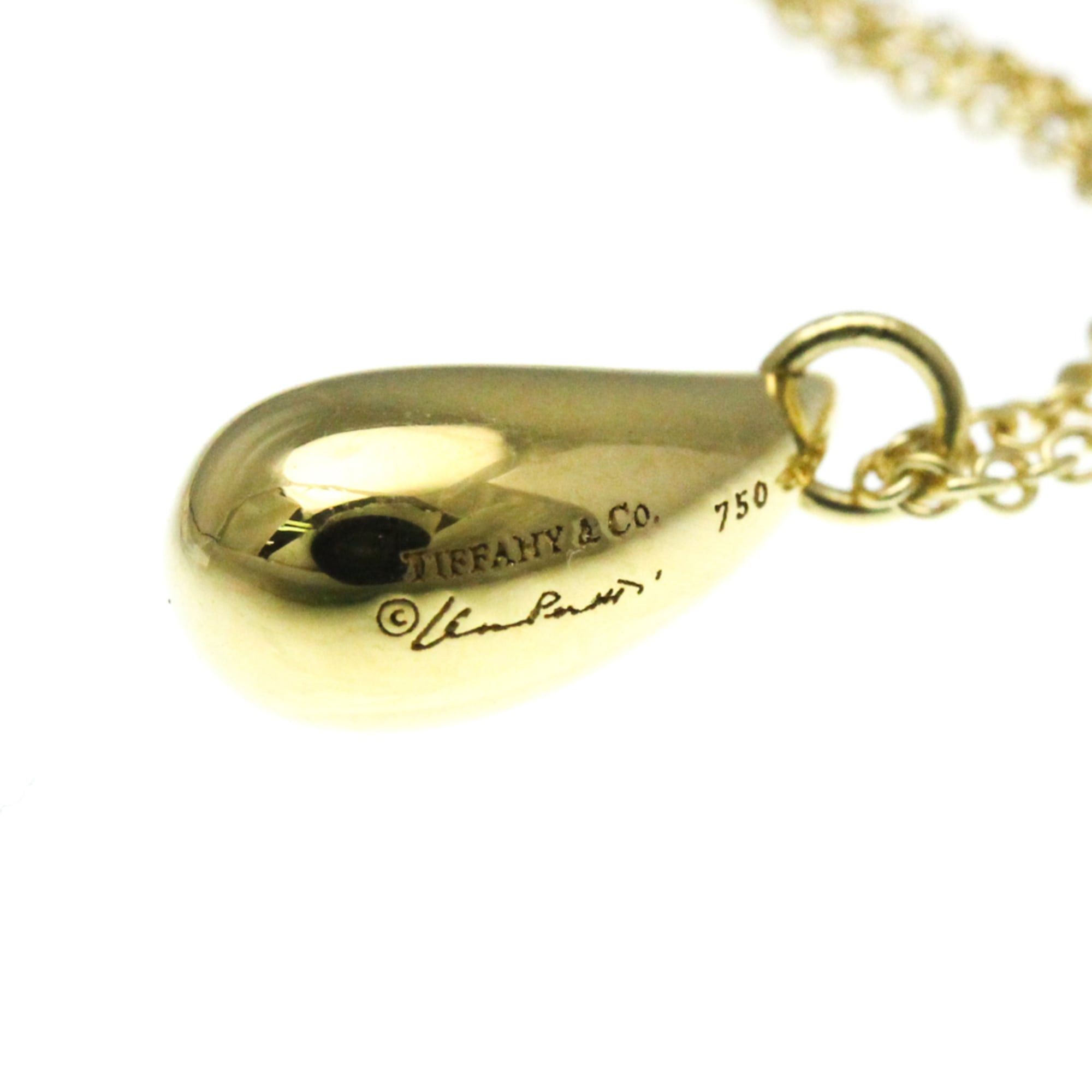Tiffany Teardrop Necklace Yellow Gold (18K) No Stone Men,Women Fashion Pendant Necklace (Gold)