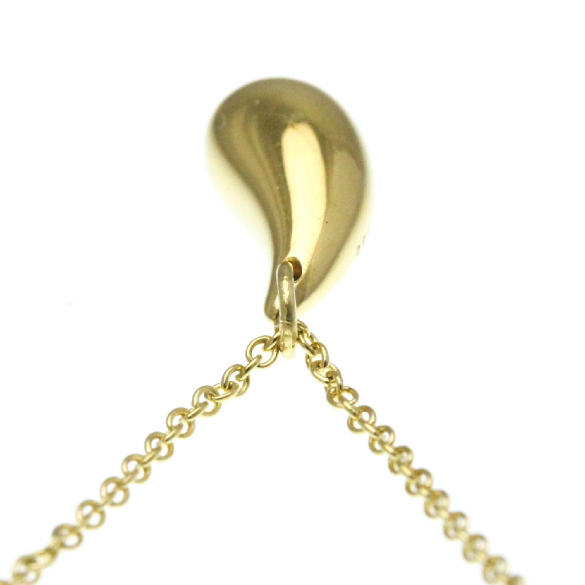 Tiffany Teardrop Necklace Yellow Gold (18K) No Stone Men,Women Fashion Pendant Necklace (Gold)
