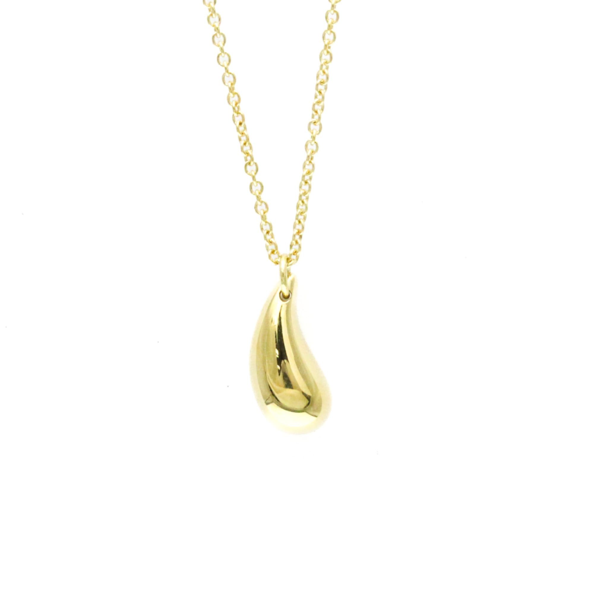 Tiffany Teardrop Necklace Yellow Gold (18K) No Stone Men,Women Fashion Pendant Necklace (Gold)