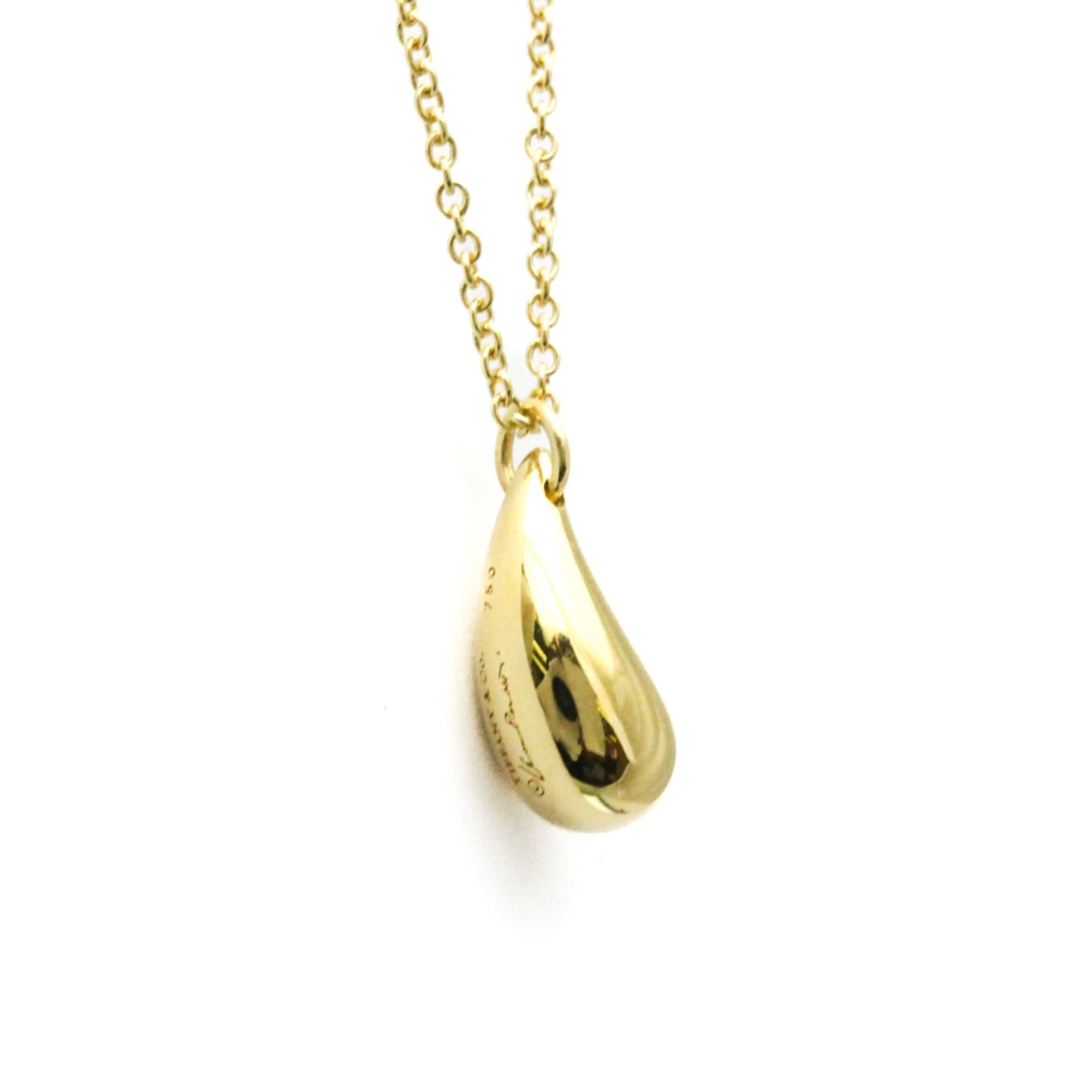 Tiffany Teardrop Necklace Yellow Gold (18K) No Stone Men,Women Fashion Pendant Necklace (Gold)