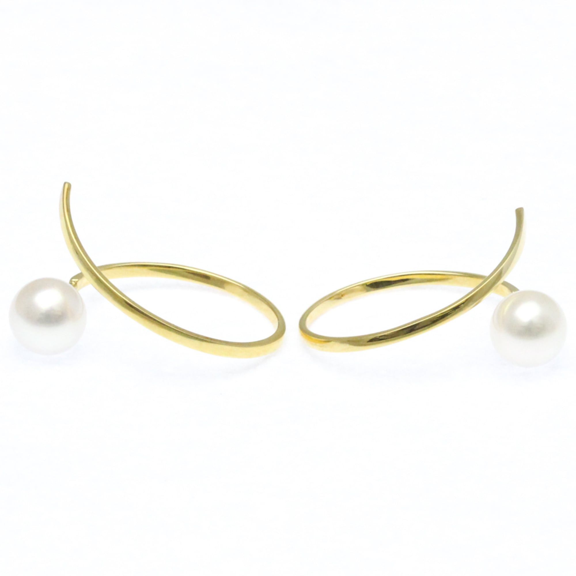 Other Tasaki A Fine Balance Pearl Earrings Pearl Yellow Gold (18K) Hoop Earrings Gold Size ONE SIZE - 8 Thumbnail