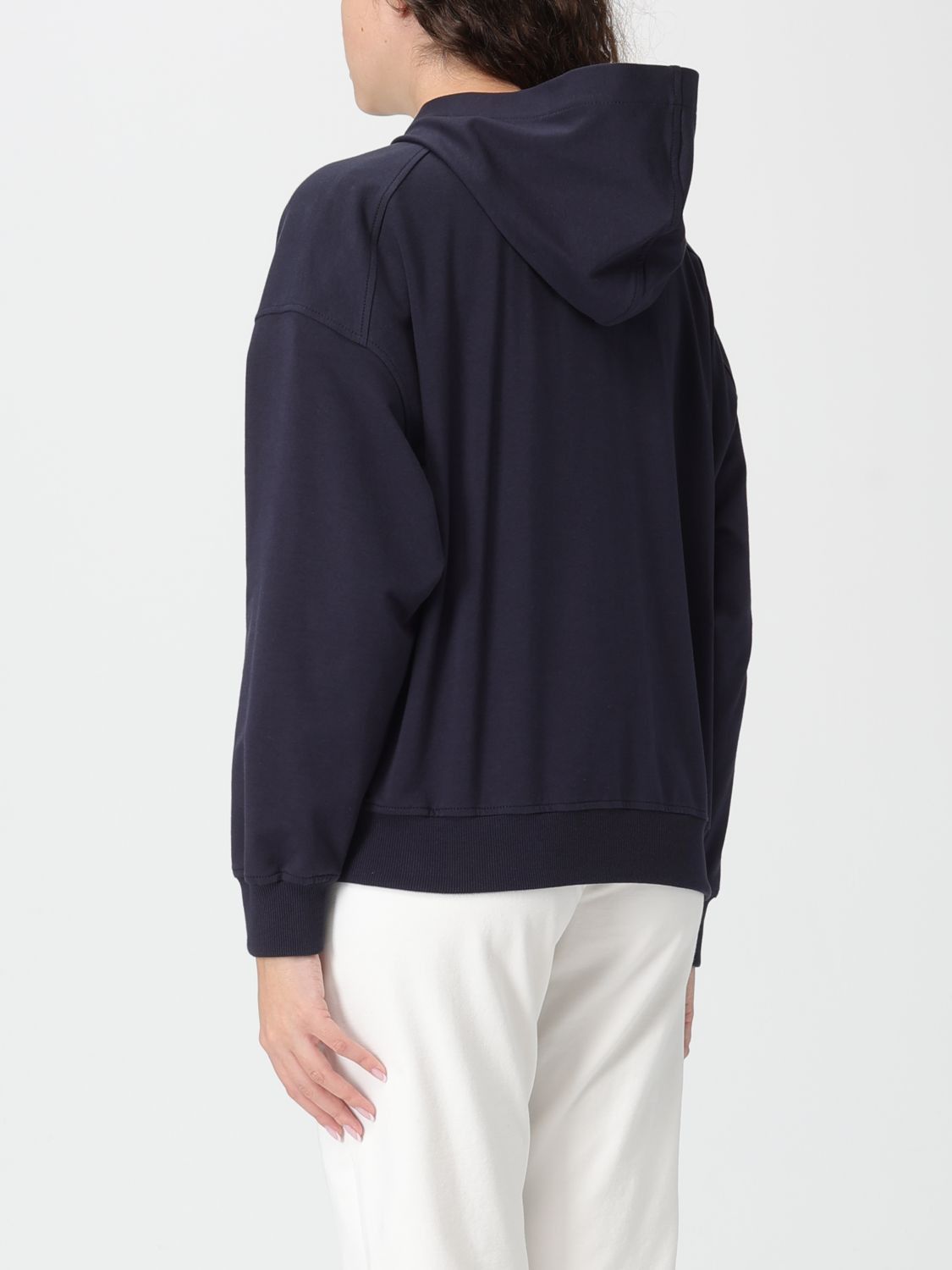 Brunello Cucinelli Brunello Cucinelli Sweatshirt Woman Blue Size M / US 6-8 / IT 42-44 - 3 Thumbnail