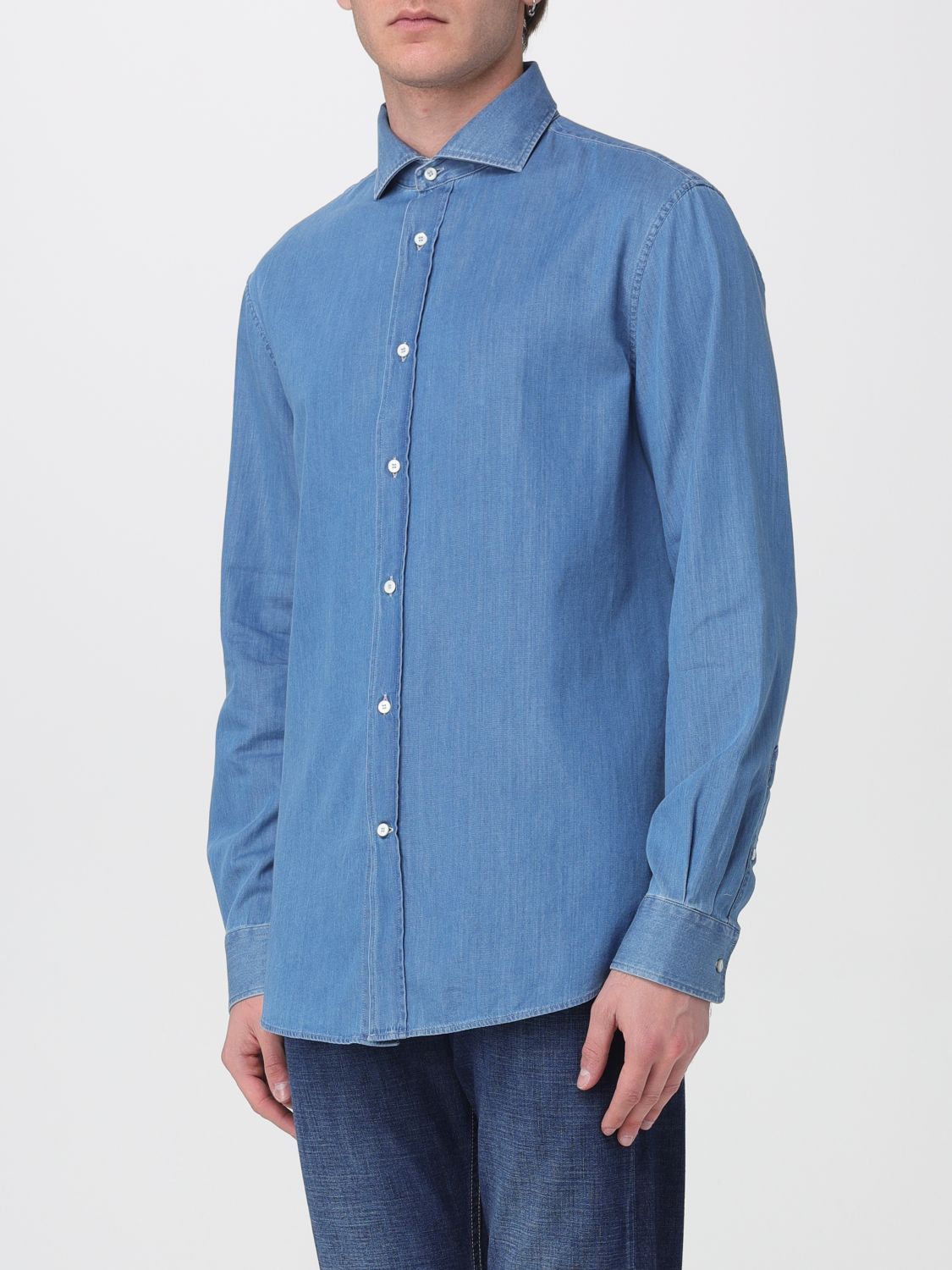 Brunello Cucinelli Brunello Cucinelli Shirt Men Stone Bleached Size US XL / EU 56 / 4 - 4 Thumbnail