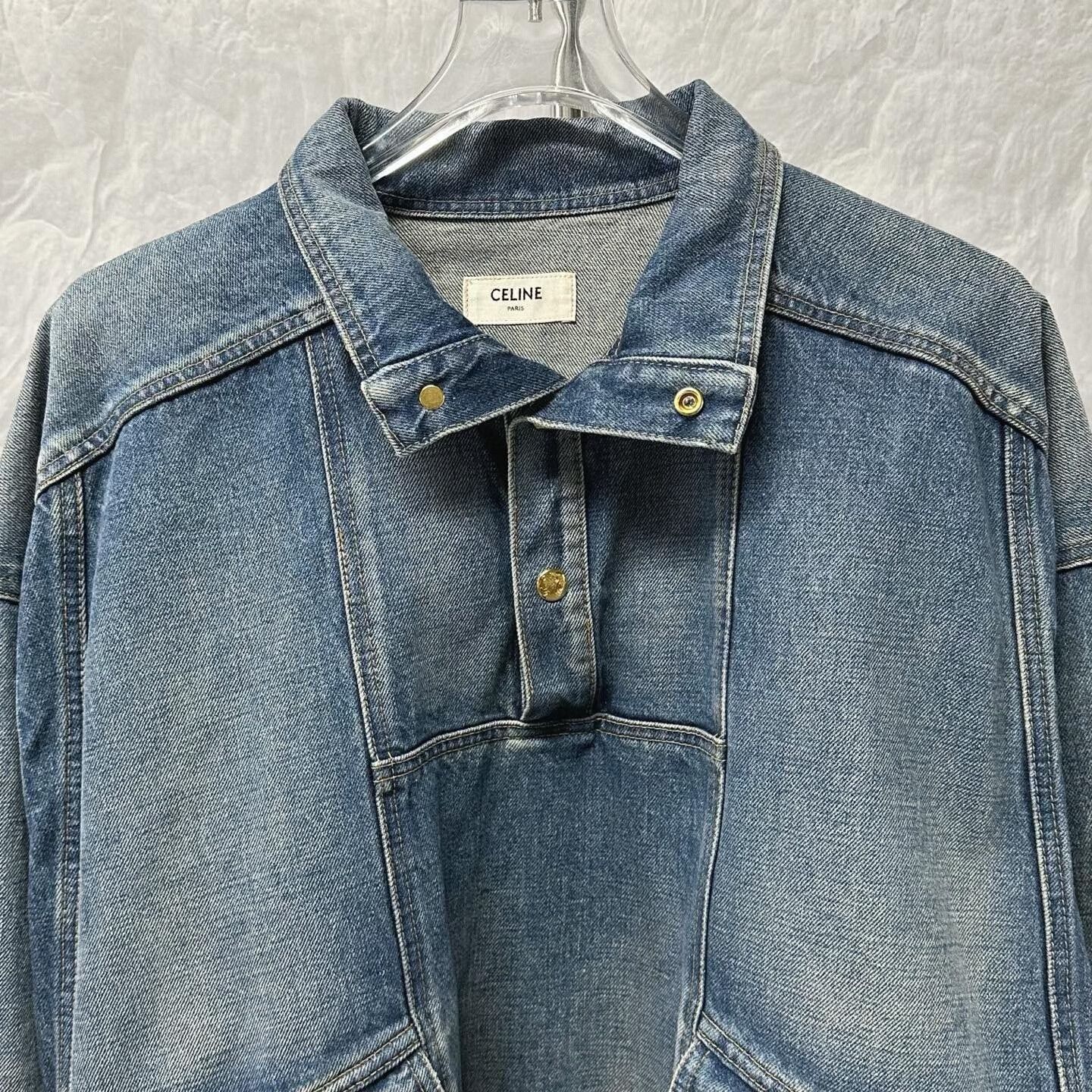 Celine celine denim jacket with half-open pockets Size L / US 10 / IT 46 - 2 Thumbnail