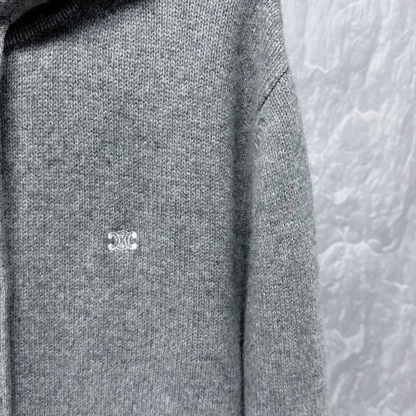 Celine celine gray hooded wool jacket Size L / US 10 / IT 46 - 3 Thumbnail