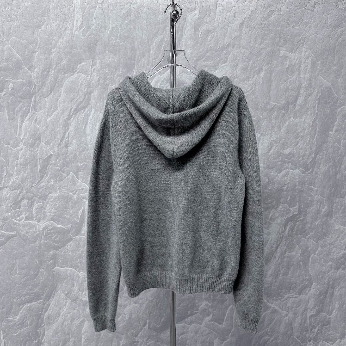 Celine celine gray hooded wool jacket Size L / US 10 / IT 46 - 4 Thumbnail