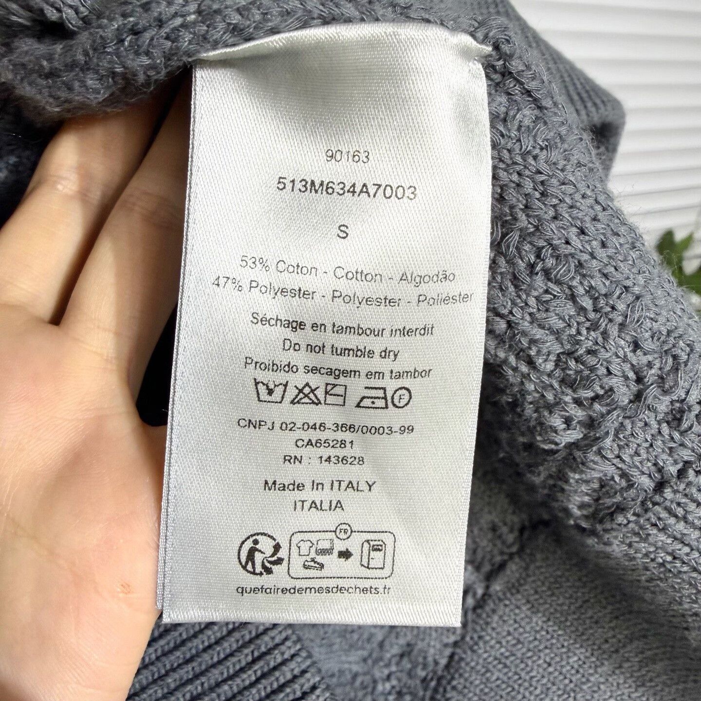 Dior dior knitted sweater with logo oblique print Size US S / EU 44-46 / 1 - 5 Thumbnail