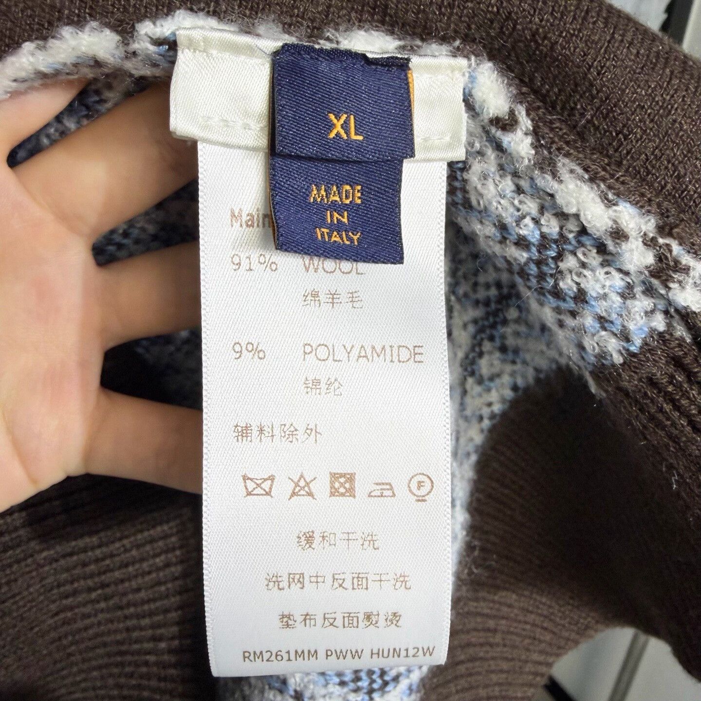 Louis Vuitton LV Knitted Cardigan with Houndstooth Design Size US XL / EU 56 / 4 - 4 Thumbnail