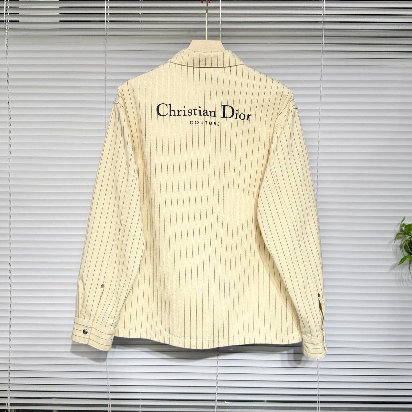 Dior dior striped denim jacket with logo embroidery Size US L / EU 52-54 / 3 - 2 Thumbnail