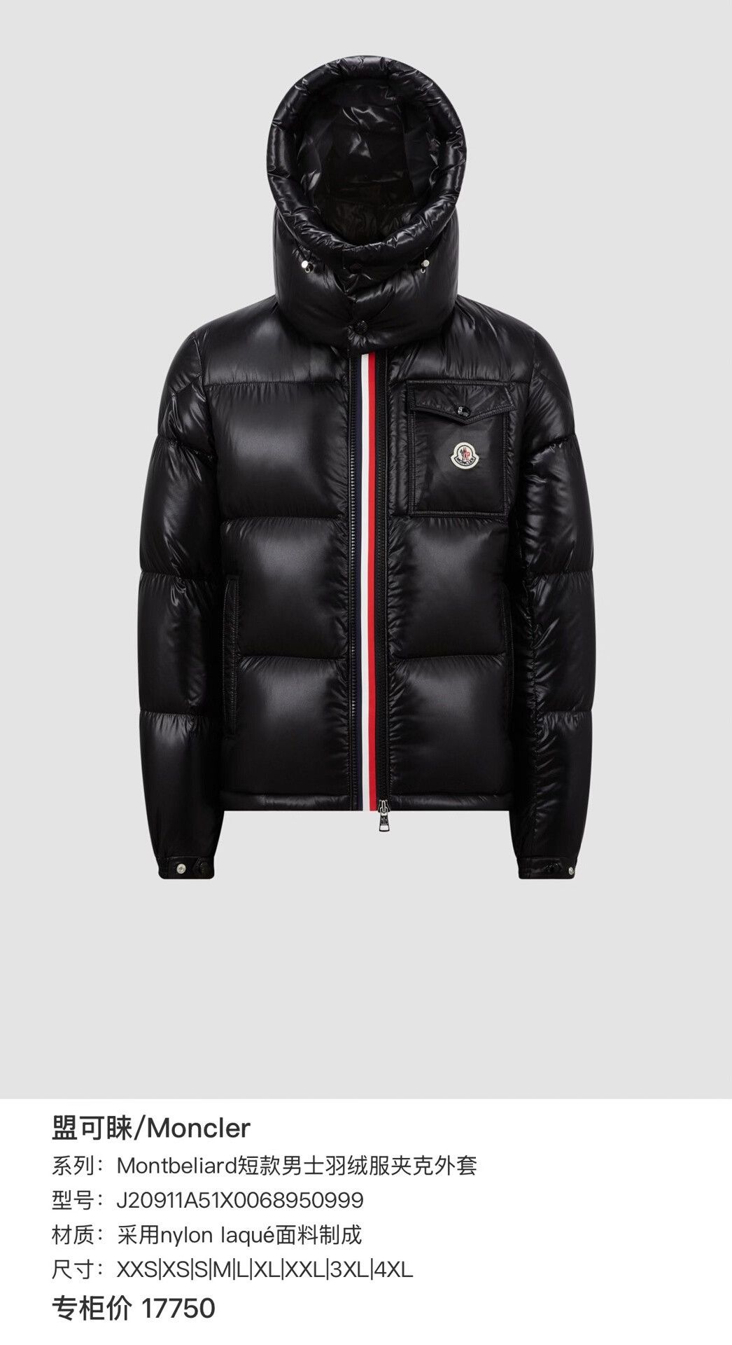 Moncler moncler montbeliard puffer jacket with hood Size US L / EU 52-54 / 3 - 7 Thumbnail