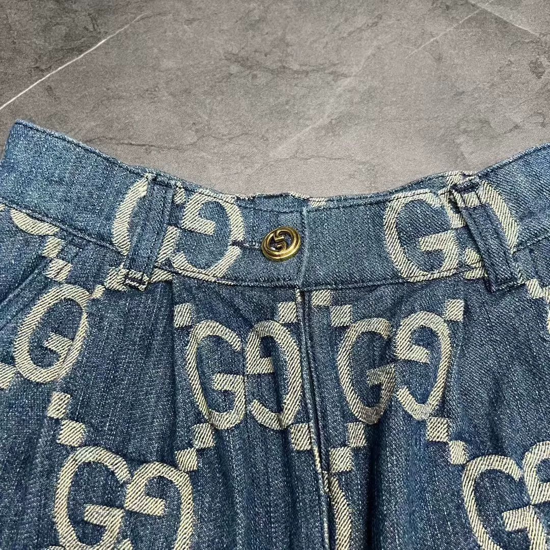 Gucci gucci denim logo printed shorts size 34 Size 34" / US 12 / IT 48 - 6 Thumbnail