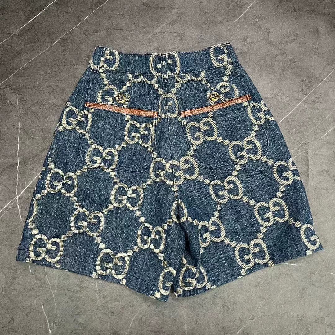 Gucci gucci denim logo printed shorts size 34 Size 34" / US 12 / IT 48 - 2 Thumbnail