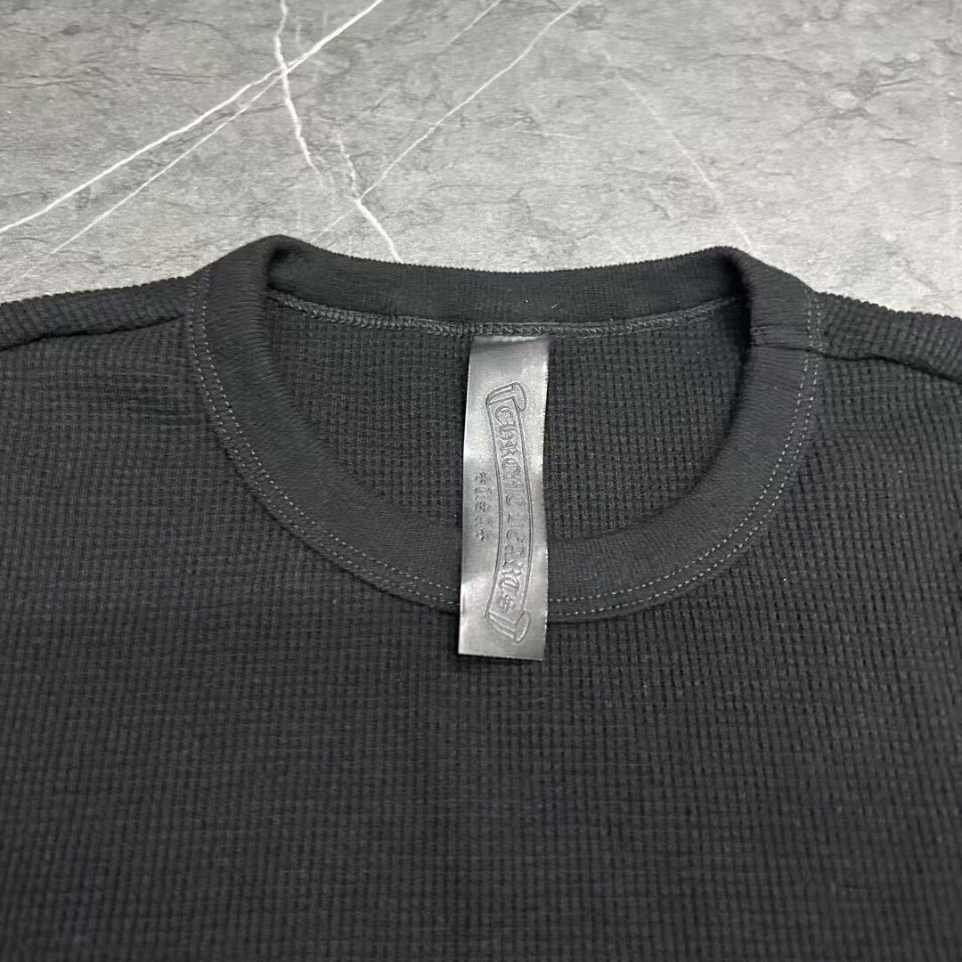 Chrome Hearts black waffle knit short sleeve shirt Size US L / EU 52-54 / 3 - 3 Thumbnail
