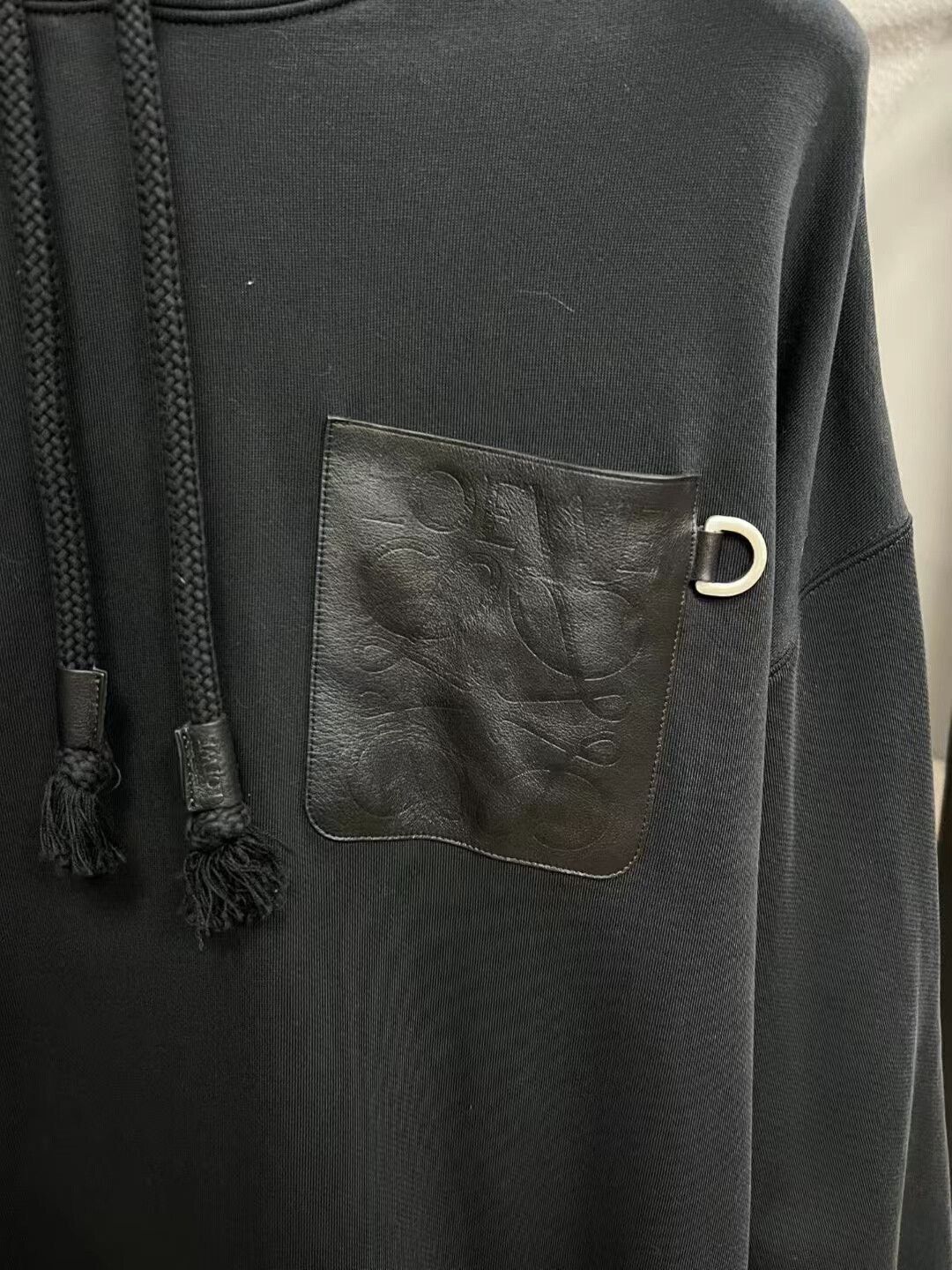 Loewe Loewe Black Textured Hooded Sweatshirt Size US XL / EU 56 / 4 - 3 Thumbnail