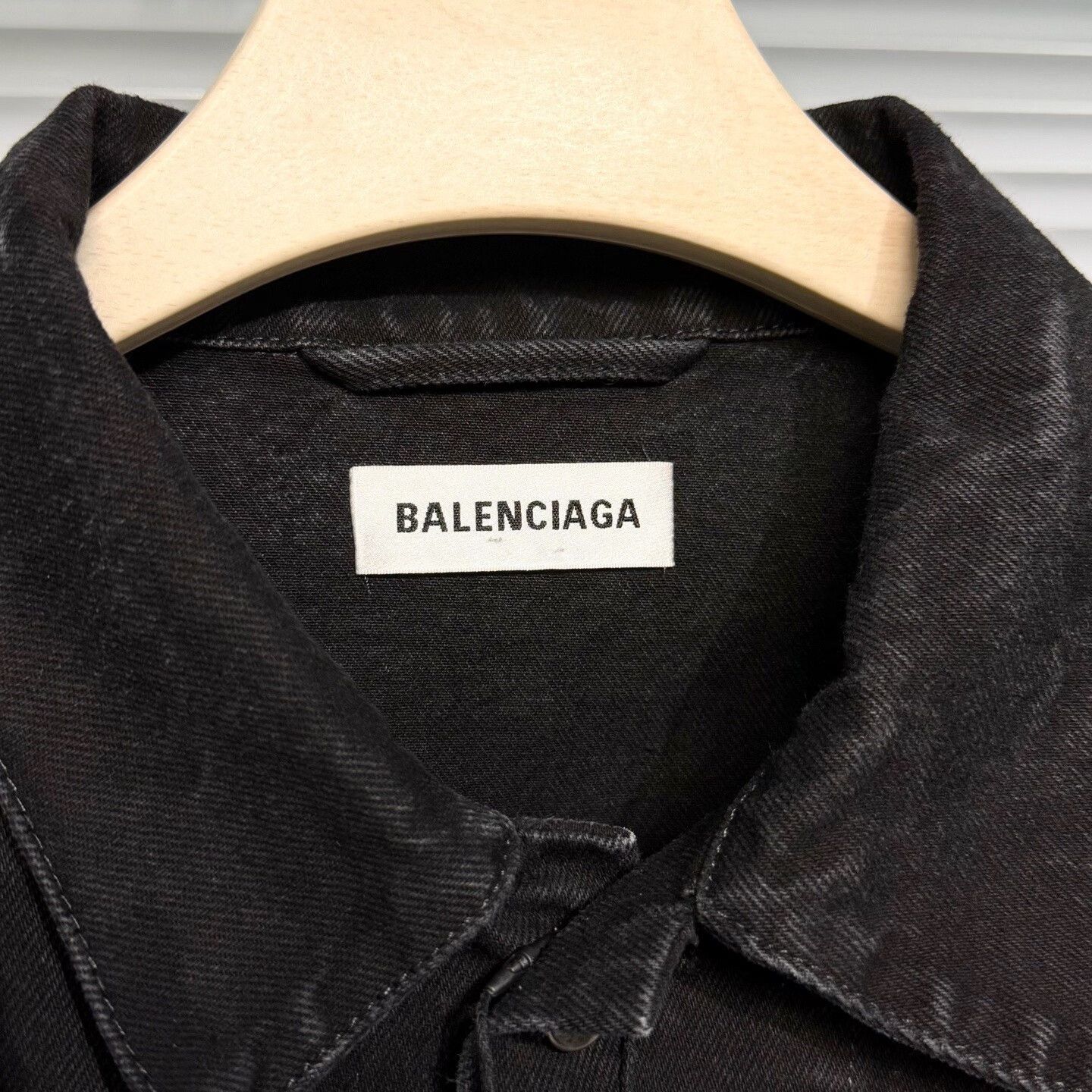Balenciaga black balenciaga denim jacket with logo Size US S / EU 44-46 / 1 - 3 Thumbnail
