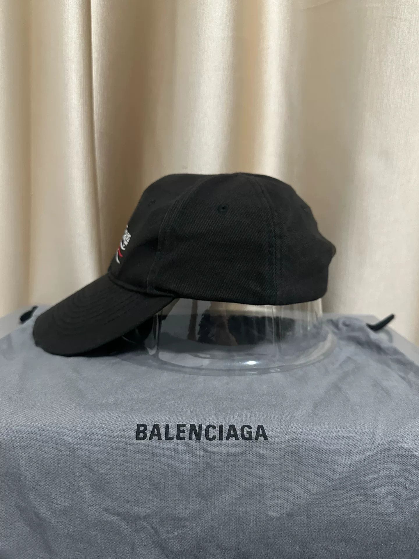 Balenciaga balenciaga logo embroidered black baseball cap Size ONE SIZE - 2 Thumbnail
