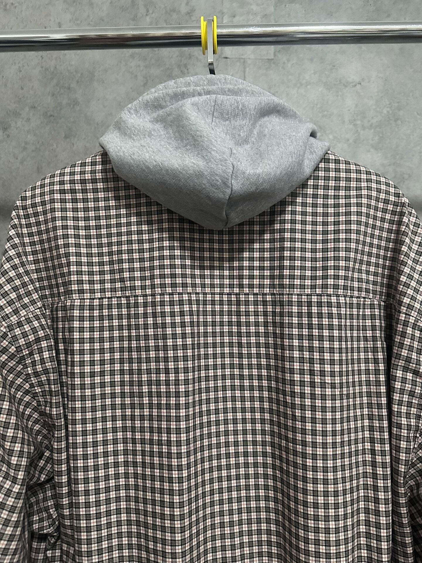 Balenciaga balenciaga gray hooded check shirt jacket Size US XS / EU 42 / 0 - 5 Thumbnail