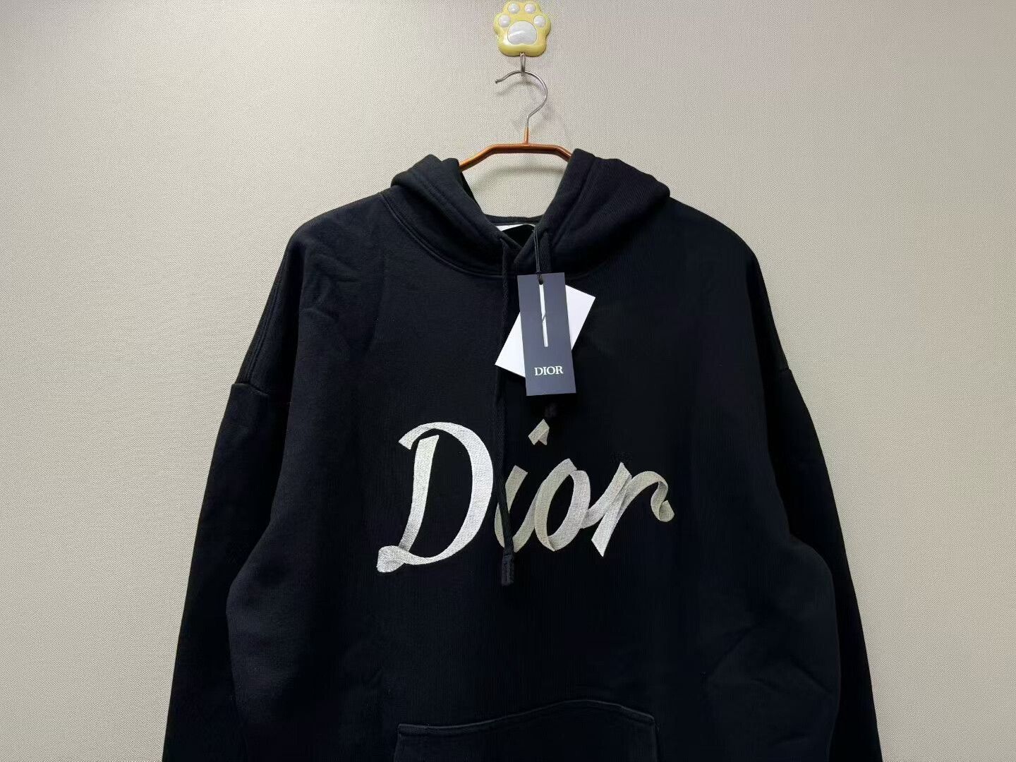 Dior dior black embroidered logo hoodie Size S / US 4 / IT 40 - 2 Thumbnail