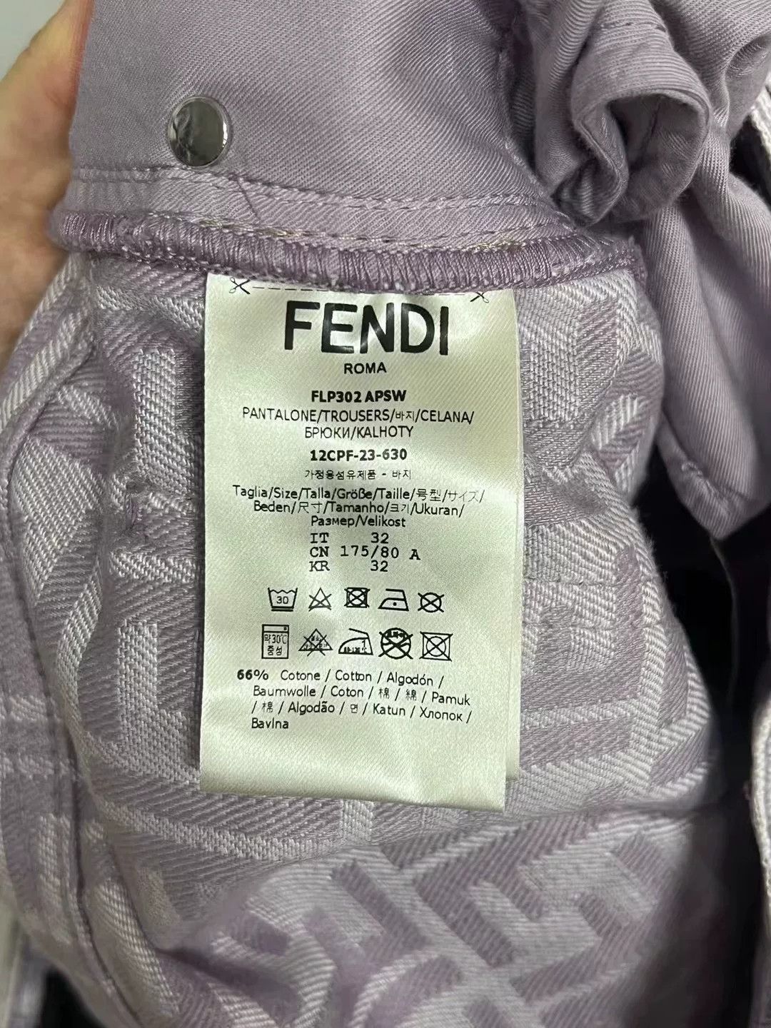 Fendi Fendi Full Print Denim Pants Size 32/34 Size US 32 / EU 48 - 5 Thumbnail