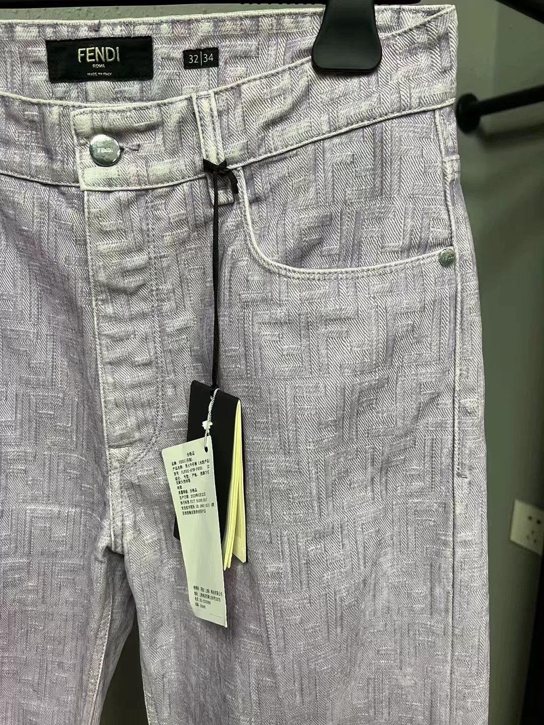 Fendi Fendi Full Print Denim Pants Size 32/34 Size US 32 / EU 48 - 3 Thumbnail