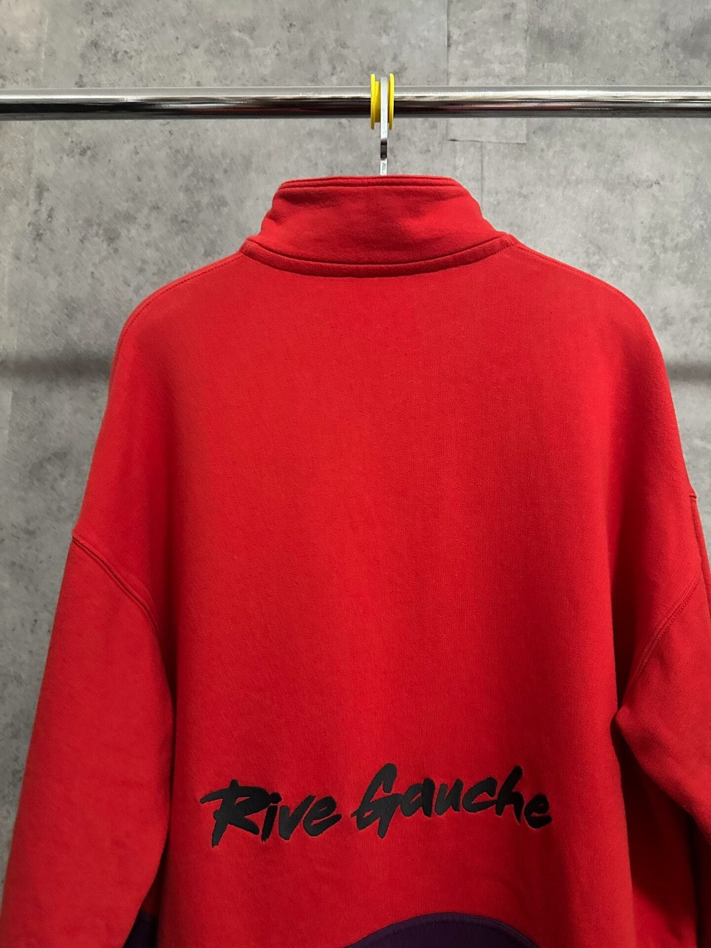 Balenciaga balenciaga red high-neck half-zip sweatshirt Size US M / EU 48-50 / 2 - 5 Thumbnail