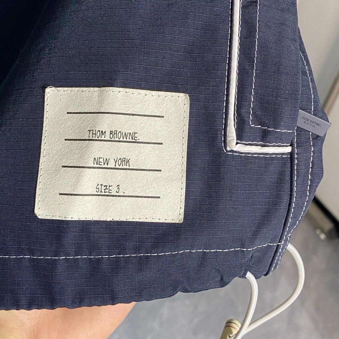 Thom Browne thom browne windbreaker jacket with hood Size US L / EU 52-54 / 3 - 4 Thumbnail