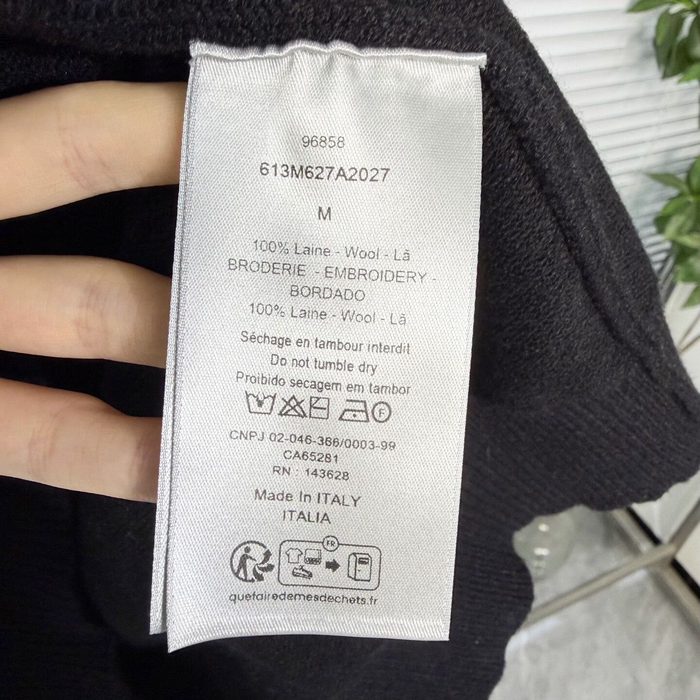 Dior black knit sweater with logo from DIOR Size US M / EU 48-50 / 2 - 4 Thumbnail
