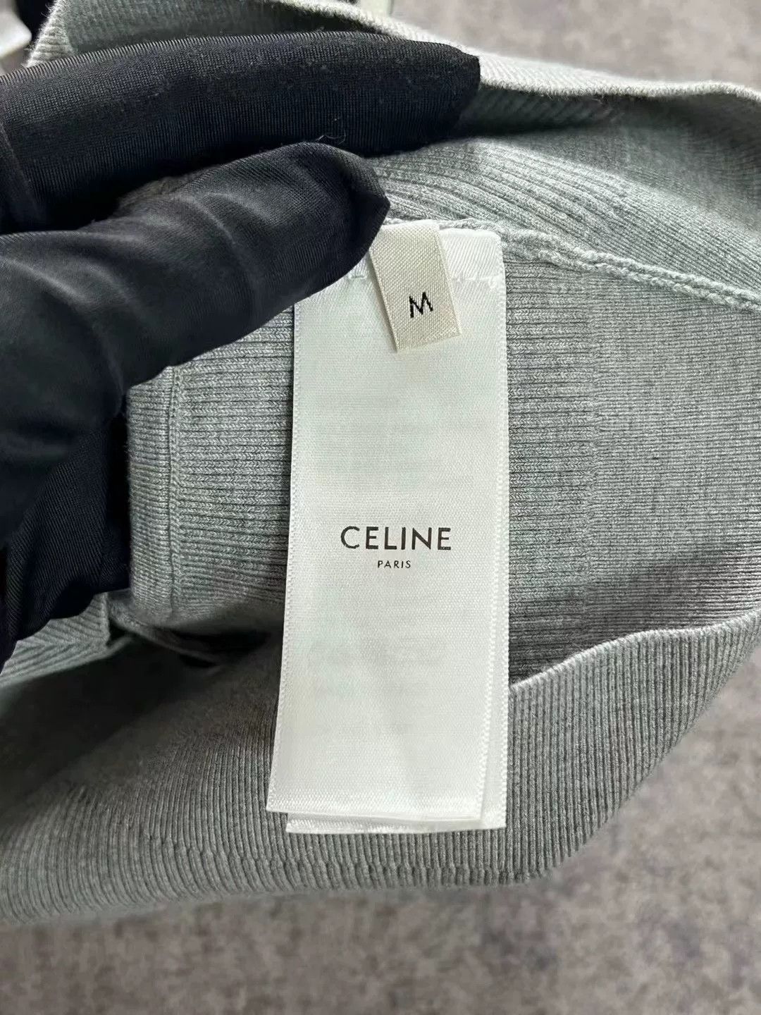 Celine gray sports tank top with logo straps Size M / US 6-8 / IT 42-44 - 4 Thumbnail