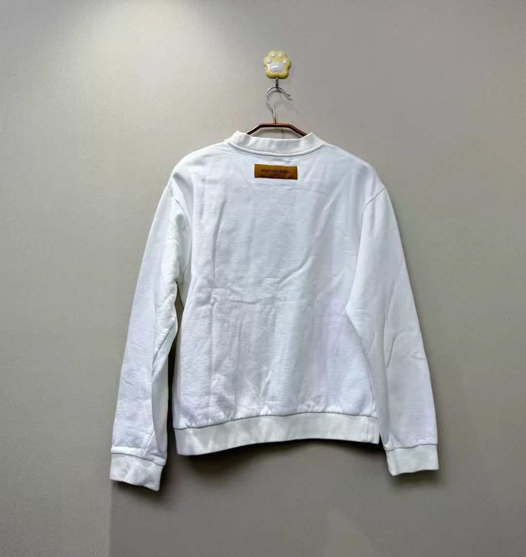 Louis Vuitton white louis vuitton embroidered logo sweatshirt Size US M / EU 48-50 / 2 - 4 Thumbnail