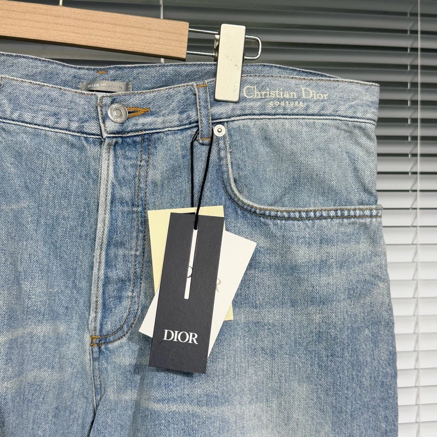 Dior dior new blue cotton straight-leg jeans Size US 34 / EU 50 - 4 Thumbnail
