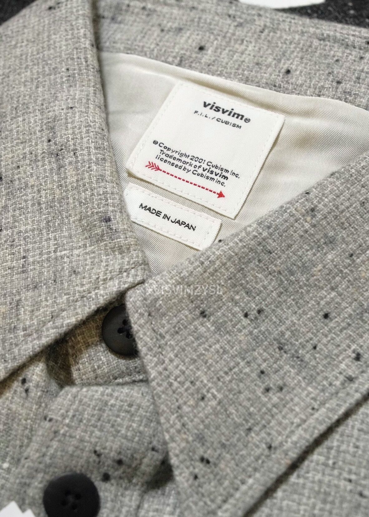 Visvim grey lumber tweed long sleeve shirt Size US L / EU 52-54 / 3 - 7 Thumbnail
