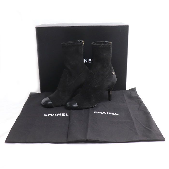 Chanel Chanel Chanel Ankle Boots Suede Leather Boots Leather Shoes G39406 Y56130 943005 DUTY FREE for USA Size ONE SIZE - 9 Thumbnail