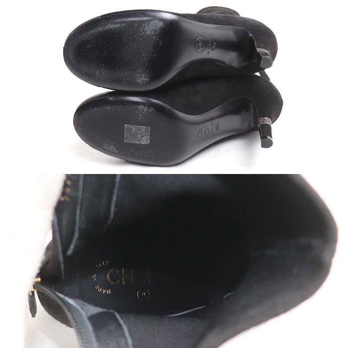 Chanel Chanel Chanel Ankle Boots Suede Leather Boots Leather Shoes G39406 Y56130 943005 DUTY FREE for USA Size ONE SIZE - 5 Thumbnail