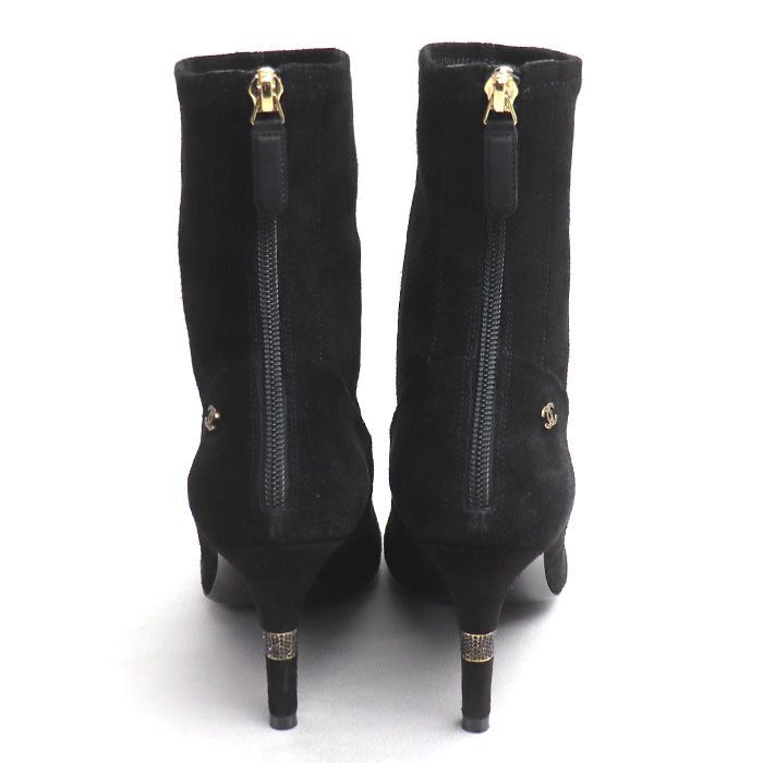 Chanel Chanel Chanel Ankle Boots Suede Leather Boots Leather Shoes G39406 Y56130 943005 DUTY FREE for USA Size ONE SIZE - 3 Thumbnail