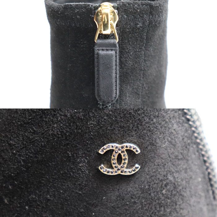 Chanel Chanel Chanel Ankle Boots Suede Leather Boots Leather Shoes G39406 Y56130 943005 DUTY FREE for USA Size ONE SIZE - 6 Thumbnail