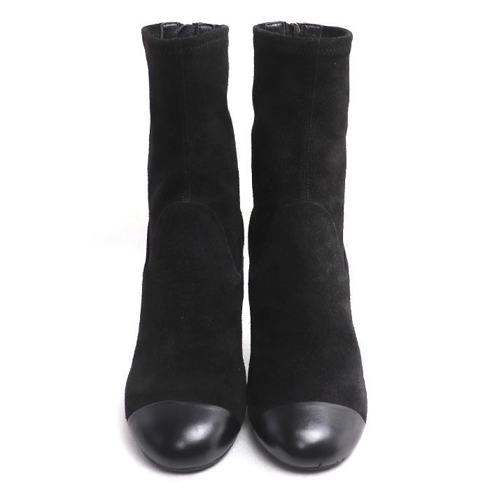 Chanel Chanel Chanel Ankle Boots Suede Leather Boots Leather Shoes G39406 Y56130 943005 DUTY FREE for USA Size ONE SIZE - 2 Thumbnail