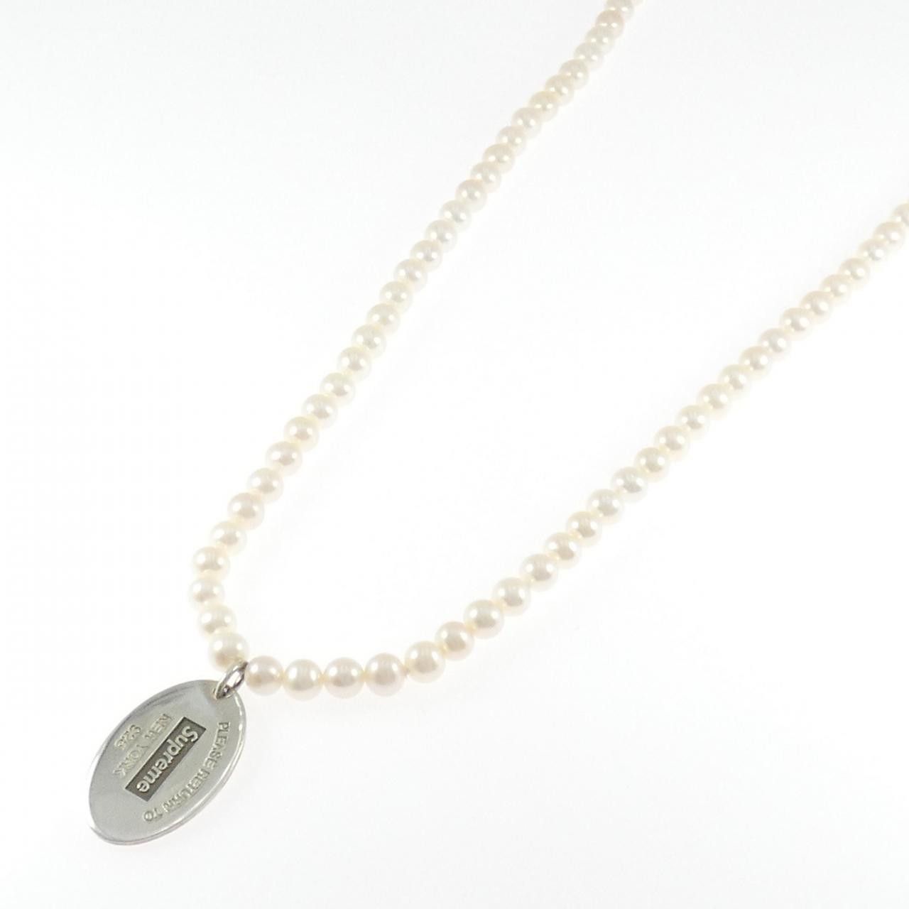 Tiffany & Co. Tiffany & Co. Tiffany & Co. Oval Tag 925 Silver Freshwater Pearl Necklace Precious Metal Necklace DUTY FREE for USA Size ONE SIZE - 2 Thumbnail