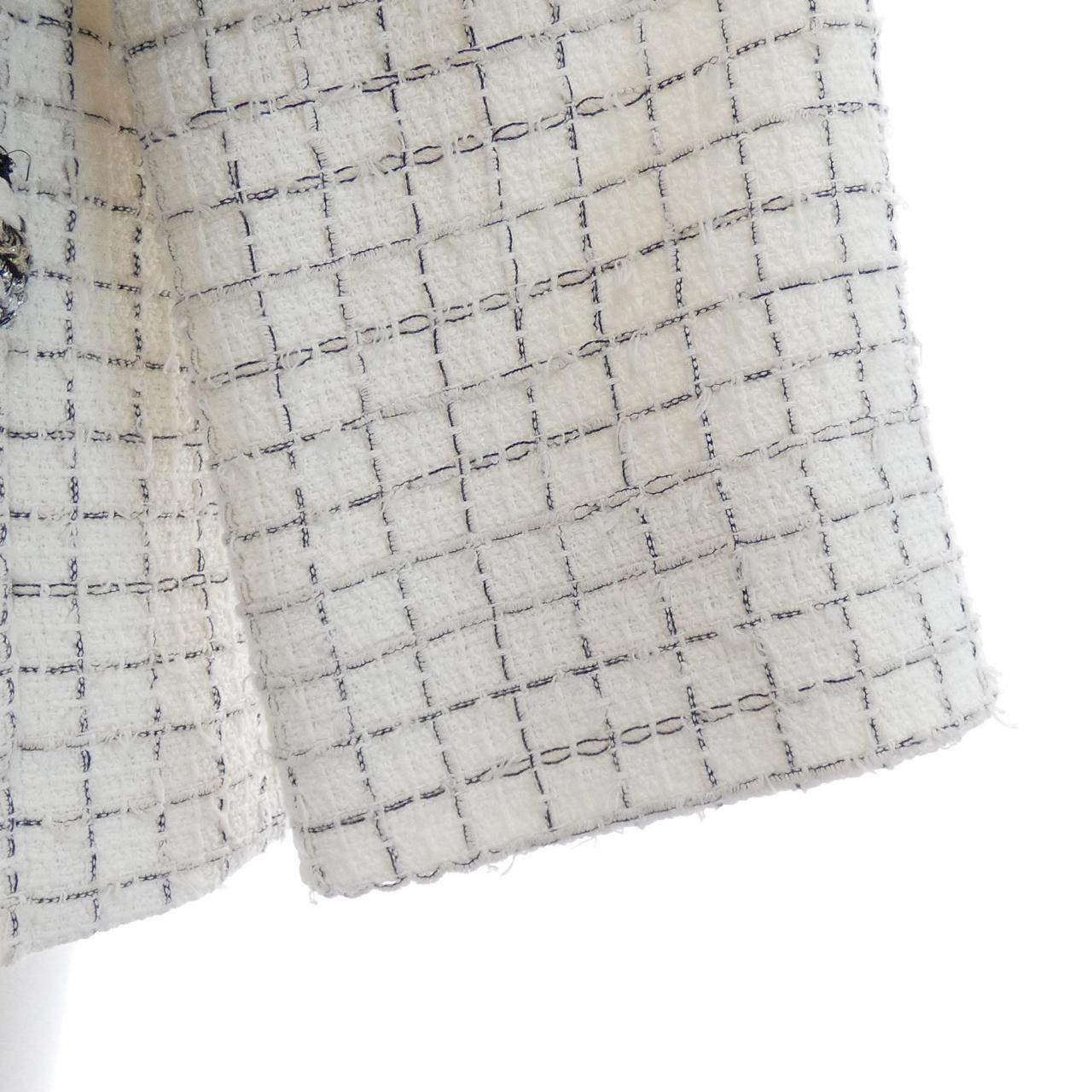 Chanel Chanel LOOK4 Collarless Jacket Textile Outerwear P79364V71556 DUTY FREE for USA