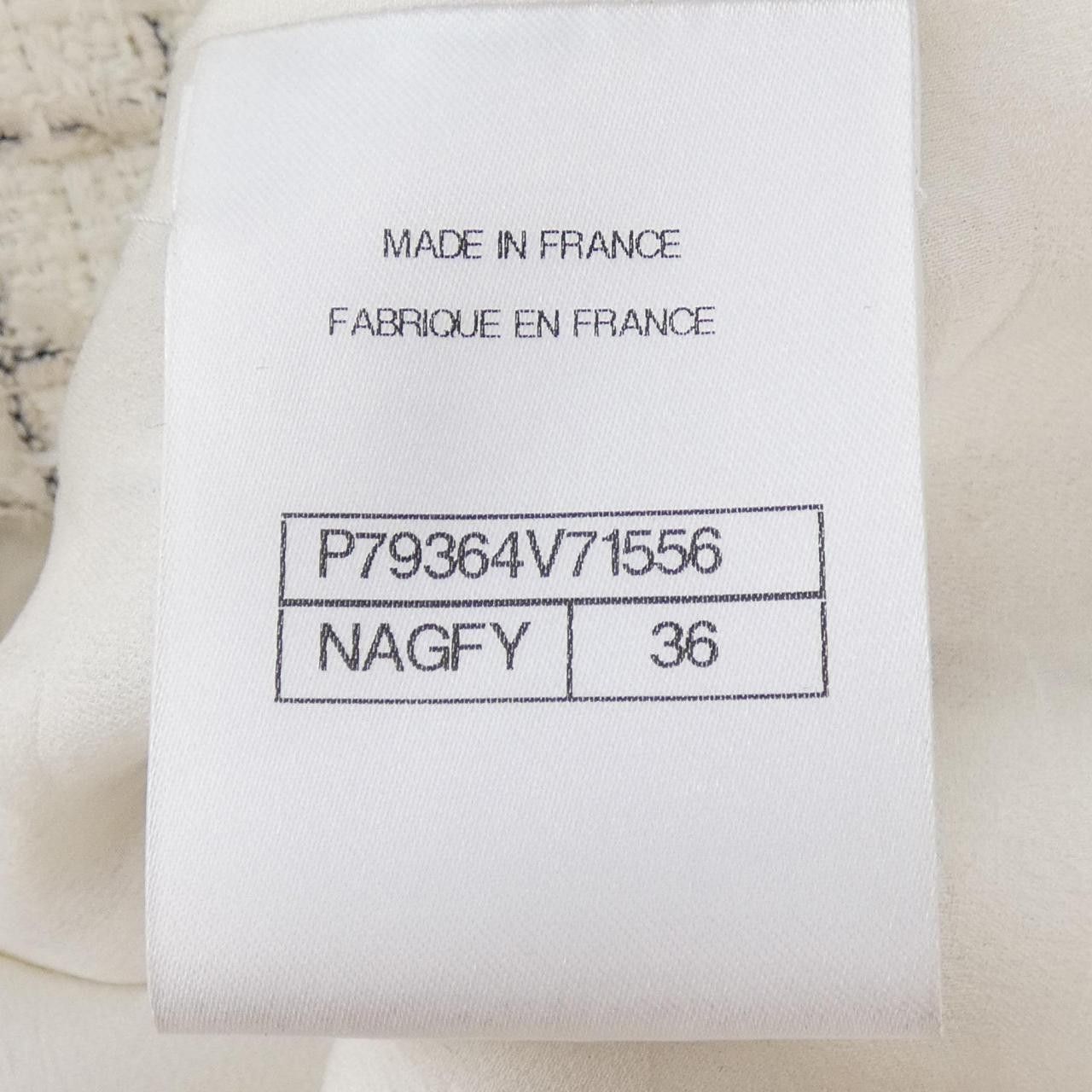 Chanel Chanel LOOK4 Collarless Jacket Textile Outerwear P79364V71556 DUTY FREE for USA