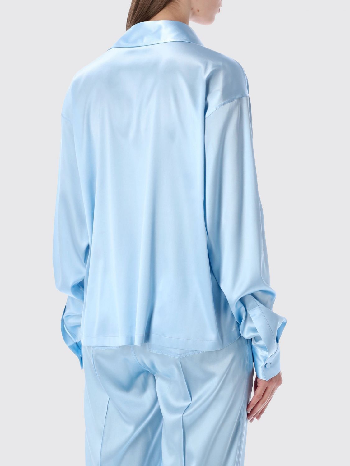 Tom Ford Tom Ford Shirt Woman Blue Size M / US 6-8 / IT 42-44 - 2 Thumbnail